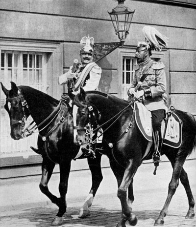 英国国王乔治五世和德国皇帝威廉二世（Kaiser Wilhelm II），1913年，1951年 作者 不明