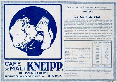 克奈普咖啡厅（KneippCaféde Malt），广告，1915年 作者 不明