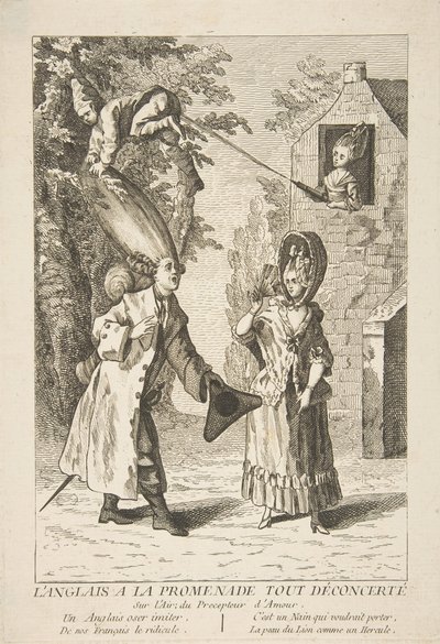 1720-75年在ToutDéconcerté长廊的英国人。 作者 不明