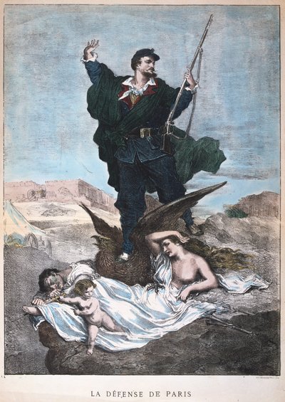 巴黎保卫战，普法战争，1870-1871年。 作者 不明