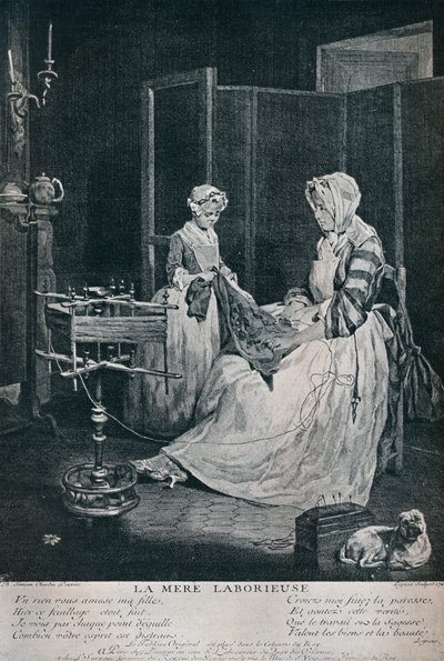 艰苦的母亲，1740年，1740年 作者 不明