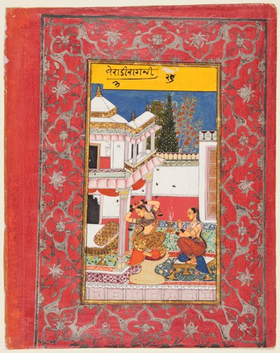 向往她的情人的夫人，拉加马拉的迪帕克（Dipak）的瓦拉里·拉吉尼（Varari Ragini），1650-60年。 作者 不明