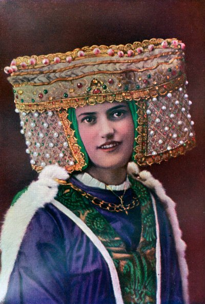 女士头饰，19世纪14世纪 作者 不明