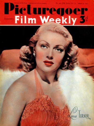 拉娜·特纳（Lana Turner）1921-1995，美国女演员，1941年 作者 不明