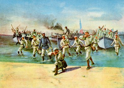 起义者的登陆弹药，在美籍西班牙人战争下，古巴，1898年 作者 不明