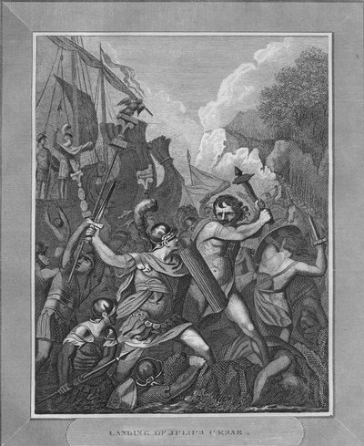 朱利叶斯·凯撒降落，1838年 作者 不明