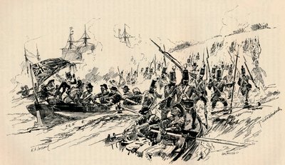 拉尔夫·阿伯克龙比爵士和英军在1884年登陆亚历山大港，1884年 作者 不明