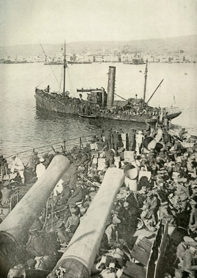 1919年，英国军队在萨洛尼卡登陆。 作者 不明
