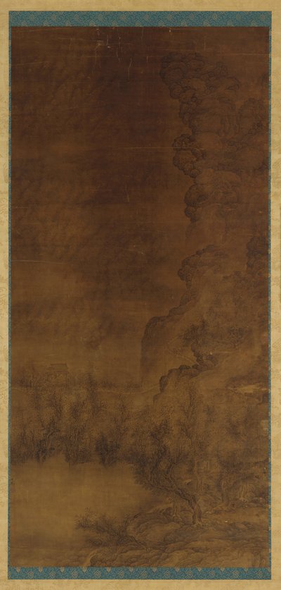 景观：垂直的悬崖和粗糙的水，17世纪。 作者 不明