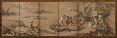 景观：竹林七贤，桃山时期，1568-1615。 作者 不明