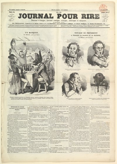 Le Journal Pour Rire，Journal dIimages，Journal Comique，Critique，Satirique e ...，1850年8月23日。 作者 不明