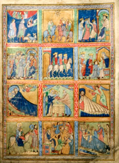 坎特伯雷基督教堂诗篇的叶子，约1155-1160年 作者 不明