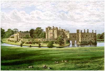 肯特利兹城堡（Leeds Castle），肯特（Wykeham-Martin）家族的住所，建于1880年 作者 不明