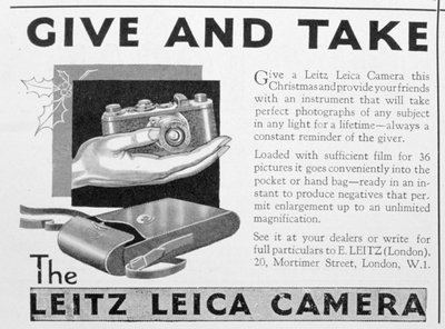 Leitz Leica相机广告，1920年代后期 作者 不明