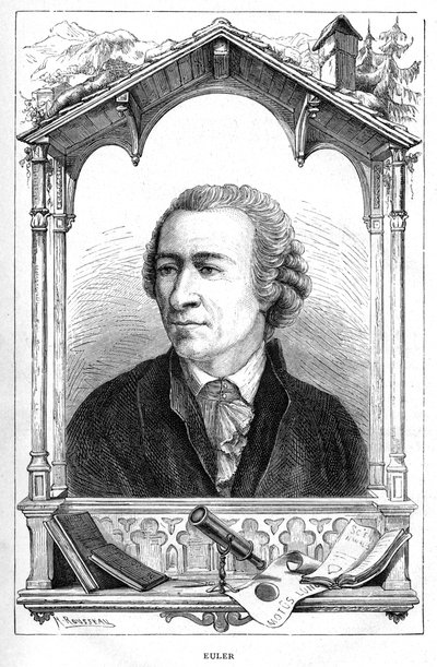 莱昂哈德·欧拉（Leonhard Euler）1707-1783，瑞士数学家，1874年 作者 不明