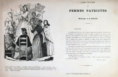 爱国者俱乐部，巴黎公社，1871年。 作者 不明