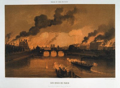 1871年5月24日，巴黎码头 作者 不明
