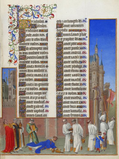 Les Très Riches Heures du Duc de Berry, Folio 72r - The Procession of Saint Gregory 作者 不明