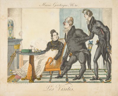 Les Visites，Musée Grotesque，第21号，19世纪初。 作者 不明