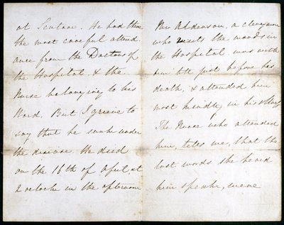 弗洛伦斯-南丁格尔的信，1856年5月 作者 不明