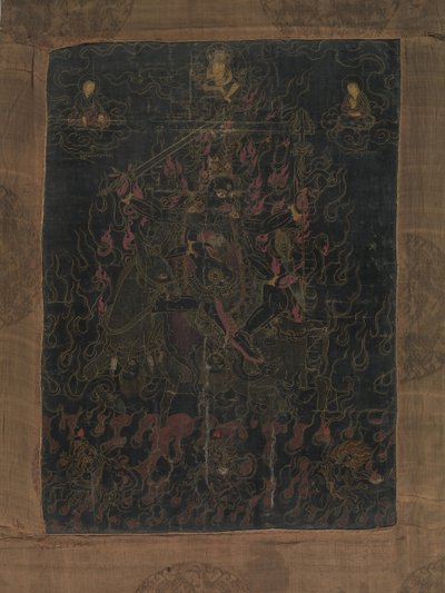 拉莫骑着驴子，18世纪。 作者 不明