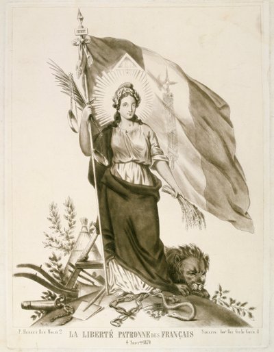 自由，法国人的赞助人，1870年 作者 不明