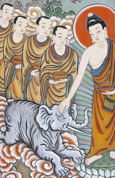 驯服大象的佛祖生活，首尔，Coree du Sud 作者 不明