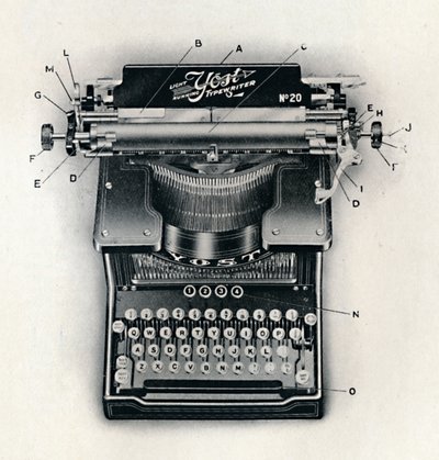 轻型Yost打字机，1916年 作者 不明