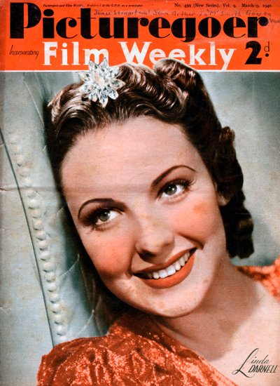 琳达·达内尔（Linda Darnell），1923-1965年，美国女演员，1940年 作者 不明