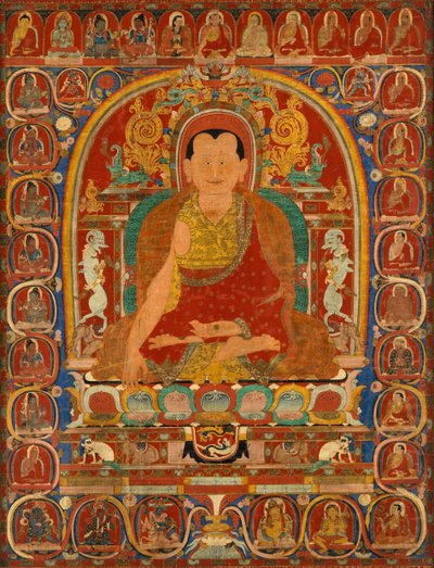 住持的血统画像，约1350年。 作者 不明