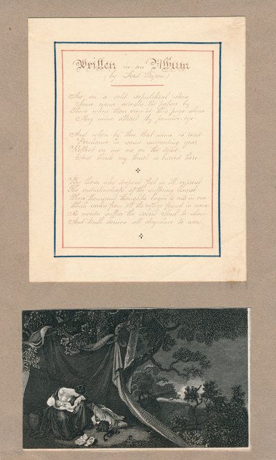 写在专辑中的台词，马耳他，1812年。 作者 不明