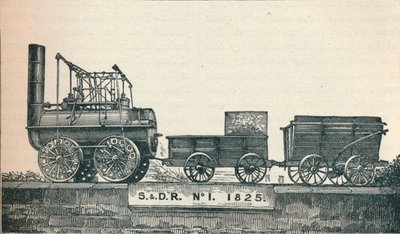 1号机车，为斯托克顿和达灵顿铁路而建，1825年，1906年 作者 不明
