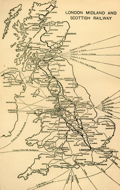 伦敦中部地区和苏格兰铁路，1930年。 作者 不明