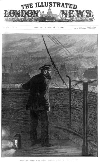 伦敦大火，1887年 作者 不明