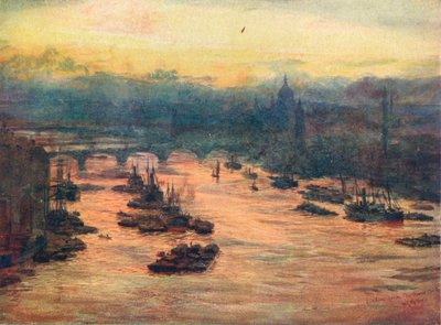伦敦，从塔桥，1905年1906年 作者 不明