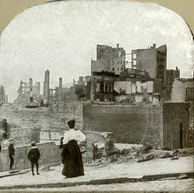 从犹太教堂向西看，1906年。 作者 不明