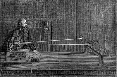开尔文斯勋爵镜检流计，1876年 作者 不明