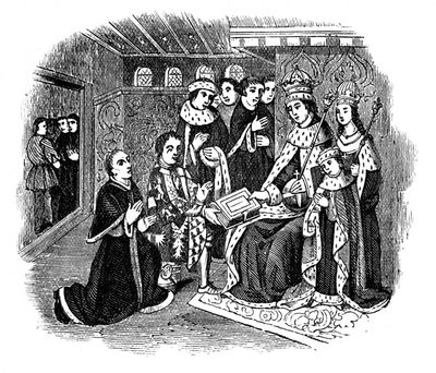 1510年，爱德华四世之前的里弗斯河和卡克斯顿 作者 不明