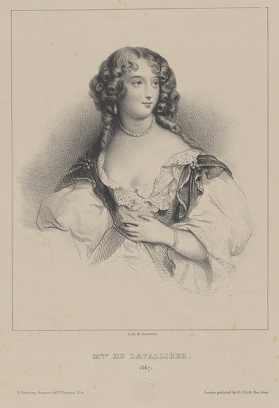 路易丝·德拉·波美·勒·布兰克（Louise de La Baume Le Blanc），拉瓦利埃公爵夫人，1644-1710，约1820年。 作者 不明
