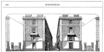 由Birkenhead Dock Co，c1844 c1860建造的低租金工人住宅 作者 不明