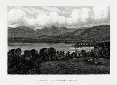 Lowwood and Langdale Pikes，坎布里亚郡湖区，1896年 作者 不明