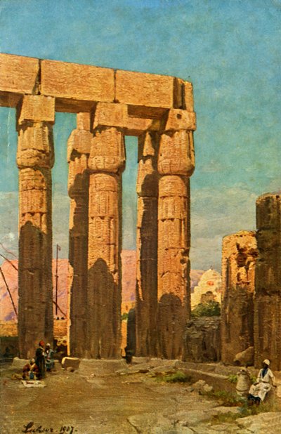 卢克索：阿蒙诺菲斯三世神庙，c1918-c1939。 作者 不明