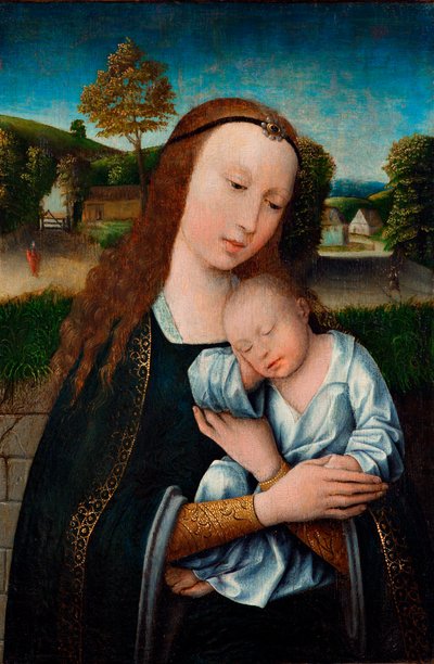 麦当娜和孩子，c。 1520。 作者 不明