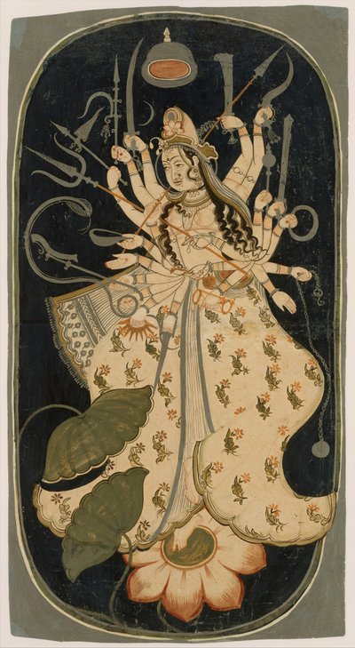 伟大的女神马哈德维，约。 1725。 作者 不明
