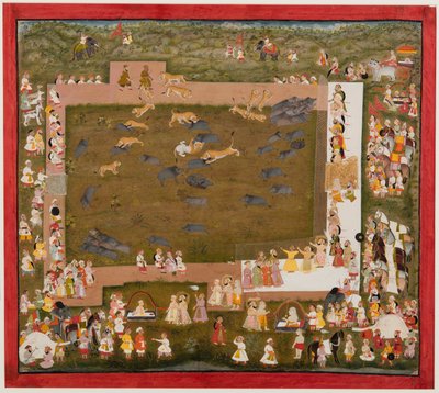 Maharaja Sangram Singh和他的法庭在c。 1720。 作者 不明