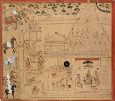 梅瓦尔的马哈拉纳-阿玛尔-辛格在Eklingji寺，约1705年 作者 不明