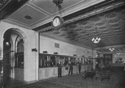 总公司毗邻入口大厅，罗斯福酒店，纽约市，1924年 作者 不明