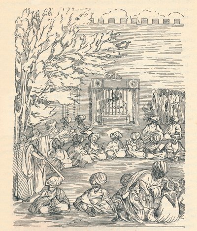 丹努少校及其党派，1826年，博尔努酋长收到，1912年 作者 不明