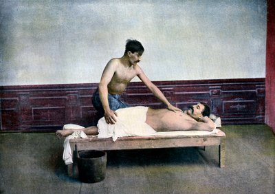 男人在浴室，c1890按摩 作者 不明