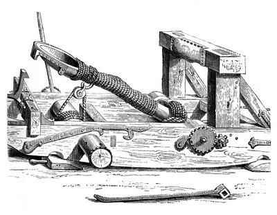 Mangonel，15世纪的战争引擎，1870年 作者 不明